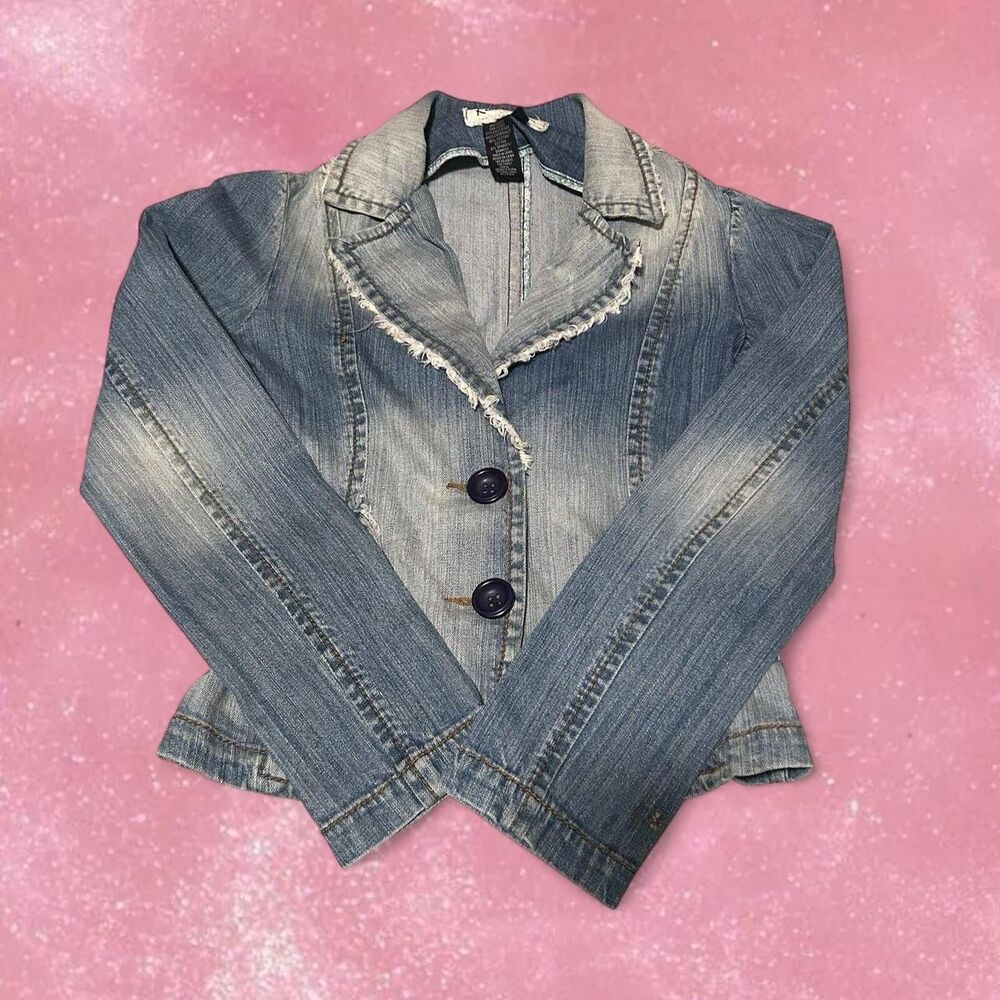 Ombre denim jacket blazer